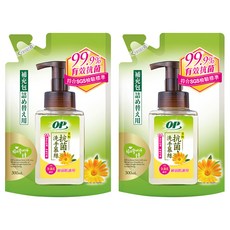 OP 茶酚抗菌洗手慕絲 補充包 敏弱肌適用, 300ml, 2包