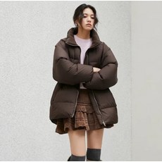 Lap 女款鴨絨高領針織拼接撞色及臀羽絨外套 AR4ENB61