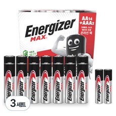Energizer 勁量 勁量 Max 鹼性電池 AA 14入 + AAA 2入, 3套