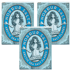 NORDUR 冰島女神 原味 北極海鹽薄片, 250g, 3盒