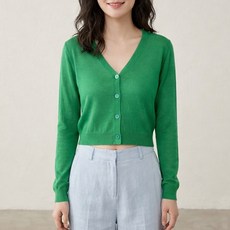 Andaromi 女款短版迷你口袋針織外套