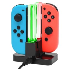 DOBE Chomi & Seven Nintendo Switch 霓虹燈 Joy-Con 充電器, 單品, 1個