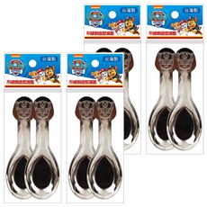 汪汪隊立大功 不鏽鋼造型湯匙 2入組, 2入, 4包, 銀色