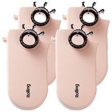 GOLD BRANCH 滾輪式膠帶台 120 x 60 x 20 mm, 粉紅色, 4個