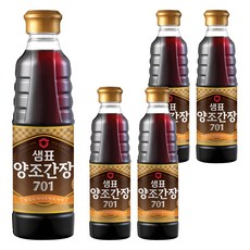 샘표 양조간장 701, 500ml, 5개