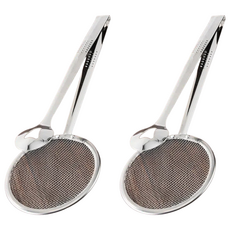 炸物濾油不銹鋼漏夾 2個, silver