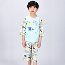 兒童系列 恐龍七分緹花內衣上下套裝