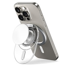 SINJIMORU 反向轉軸 MagSafe M TapTok 磁吸手機握把支架, 1個, 白色