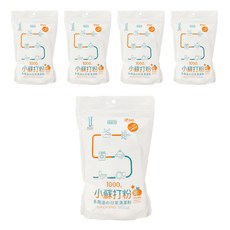 UdiLife 優的生活大師 小蘇打粉+柑橘清潔粉 1kg 天然配方 多用途清潔 柑橘精油, 5包