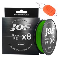 JOF SPUER PE 8합사 낚시줄 300m + 실버캐스트 라인스토퍼 세트, 그린(낚시줄), 랜덤발송(스토퍼), 1세트