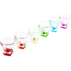 RCR 水晶混色烈酒杯燒酒杯6件組, 1套, 混合色