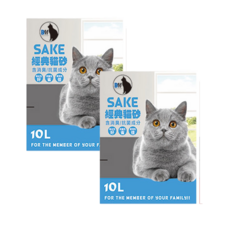SAKE 海洋玫瑰 粗球礦砂 10L, 低粉塵 除臭 貓砂, 2包