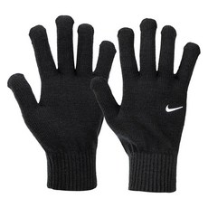 NIKE 耐吉 針織 Swoosh TG 2.0 手套野外跑步運動手套雙手套裝 DA6947-010, 1組, 黑色