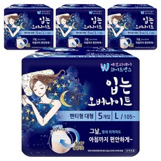 화이트센스 입는 대형 오버나이트, 5개입, 4개