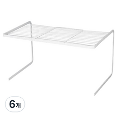 아늑공간 가방 수납 선반 정리함 소형, 화이트, 6개