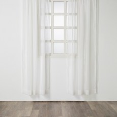 HOLA 和樂家居 艾禮思緹花落地窗紗 1.2kg, 白色