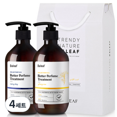 달리프 베러 퍼퓸 프리미엄 기프트 트리트먼트 세트 일랑로즈 500ml + 레이니데이 500ml, 4세트
