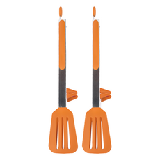 GOZENBO 御膳坊 健康煮不沾桌矽膠夾鏟 23cm, 顏色隨機, 2支