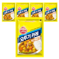 오뚜기 카레 과립형 약간매운맛, 500g, 5개