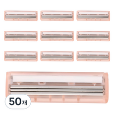 마켓링 여성용 소프트 면도기 핑크 type2 ONE SIZE, 50개, 1개입