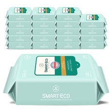 SMART ECO Moderato 壓花嬰兒濕紙巾 補充包 52g, 80枚入, 20個