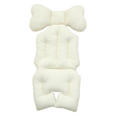 Moms for you 嬰幼兒用 M4U 100支紗鋪棉雙面嬰兒車內墊, 1個, 素色