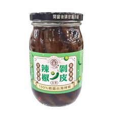 一口香 剝皮辣椒 原味, 100%純素, 台灣辣椒, 花蓮在地小農契作, 450g, 1罐