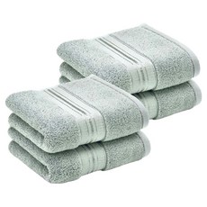 純棉加厚毛巾 2入，銀灰色，75x34cm, 4條