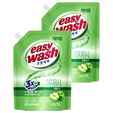 HAPPYHOME 廚房洗潔精 Easy Wash 蘋果蘇打 補充包, 2個, 1L