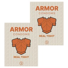 아머 리얼타이트 밀착형 콘돔, 3개입, 2개