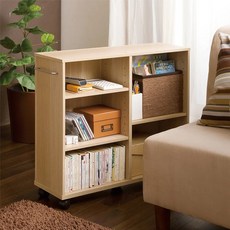 IRIS OHYAMA 愛麗思歐雅瑪 開放式可移動收納架 SYR-6020, 4層, 原木色