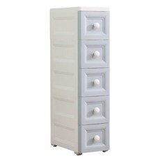 STYLE 格調 20面寬 北歐系唯美雕花紋小圓手把五層抽屜收納櫃 PP-2001-GR 1個, 藍色