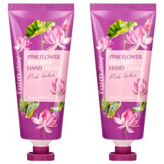 Farm stay 植物莊園 花的綻放護手霜 粉紅蓮花香, 100ml, 2條