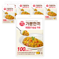 가뿐한끼 매콤닭가슴살 카레 130G, 6개