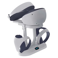 KjH PS VR2 多功能充電底座 + 頭戴裝置收納架 含Type-C充電線, 單一商品, 白色, 1個