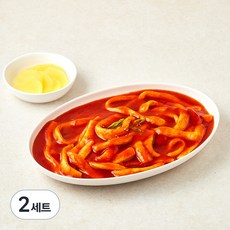 오분떡볶이 납작 + 단무지 4인분 세트 달콤순맛, 940g, 2세트