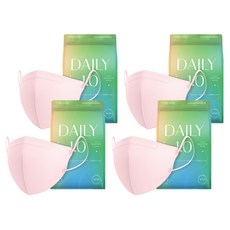 CLA 데일리 라이트패키지 보건용 컬러 새부리형 마스크 대형 KF94, 25개입, 4개, 핑크