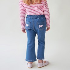 WALTONKIDS 女童柔軟靴型牛仔褲