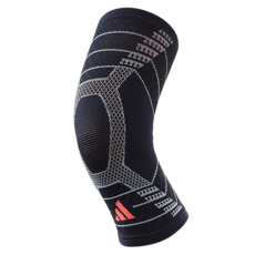 adidas 愛迪達 wucht P3 3D立體針織運動護膝 S, 黑色 + 灰色, 1個