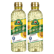 得意的一天 100%純葵花油，精選歐洲葵花籽，無添加人工及化學添加物，發煙點超過220℃, 1L, 2瓶