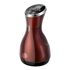 智慧魔力頂級款艾絨砭石無線9段控制熱敷刮痧拔罐機 無線充電 紅光理療 9檔吸力 贈艾絨包 艾草精油 絨布袋, 咖啡色