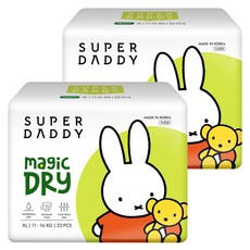슈퍼대디 매직드라이 팬티형 기저귀 남여공용, 특대형(XL), 44매