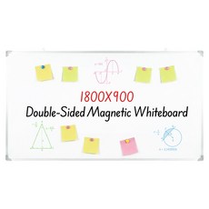 모더너리 벽걸이 자석 양면 화이트보드 칠판, 알루미늄