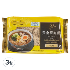 玉民 黃金蕎麥QQ麵, 300g, 3包