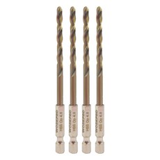 WORKPRO 六角鈷鑽頭 不鏽鋼鑽頭 4.8mm WP400309, 4個