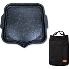 BUCK703 雙耳大理石不沾韓式瀝油烤盤+收納袋, 1組, 33*4cm