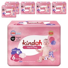 kindoh Up&Play優質防漏褲型尿布, 第6階段, 168片