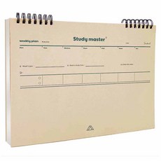 MUNID It spring 寬版週計畫學習本, 1個, 米色