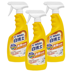 Dr.White 白博士 浴廁PLUS清潔劑, 快速去污, 強效除垢、除菌消毒, 600g, 3瓶