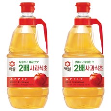 백설 2배 사과식초, 1.8L, 2개